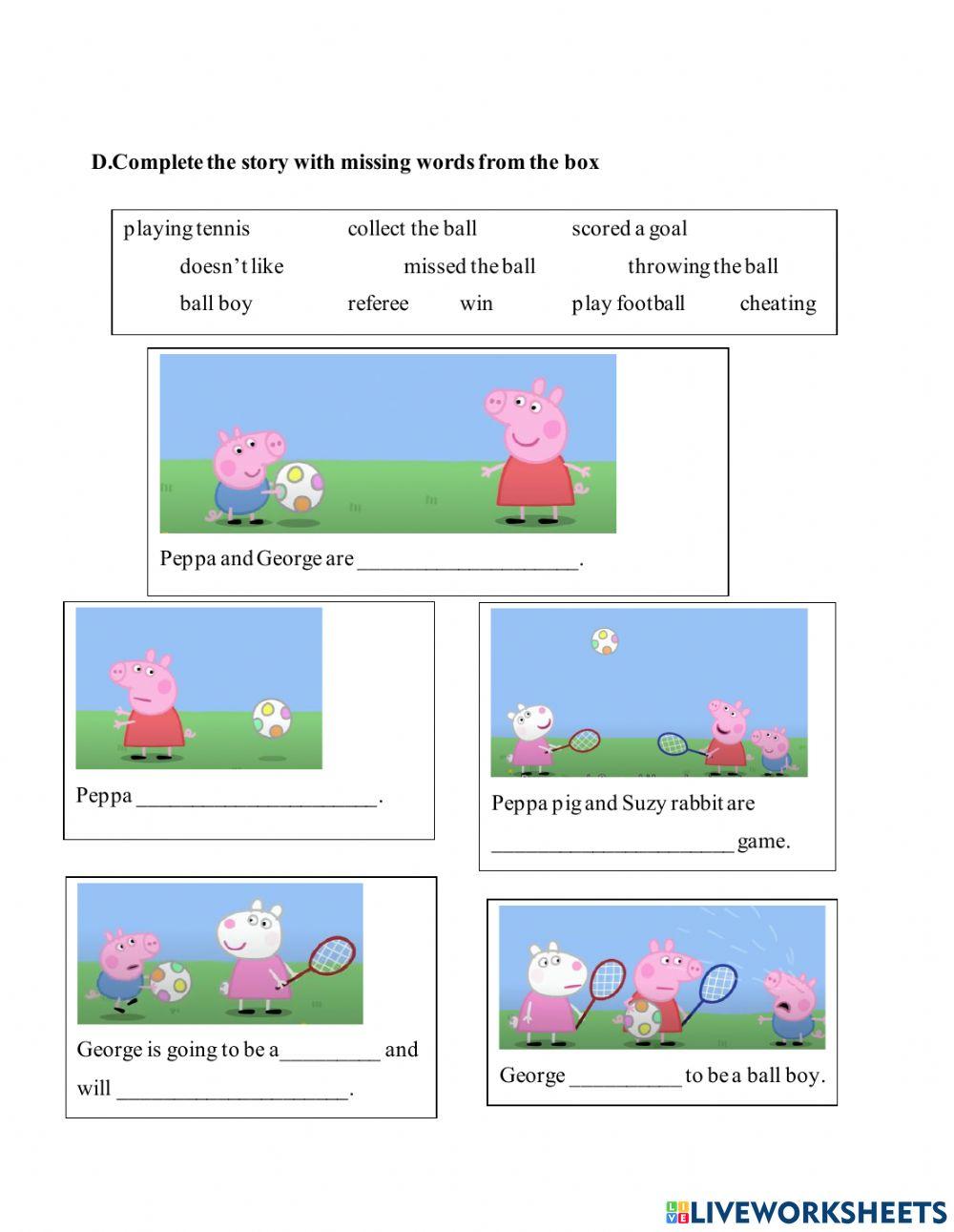 Peppa pig football leson