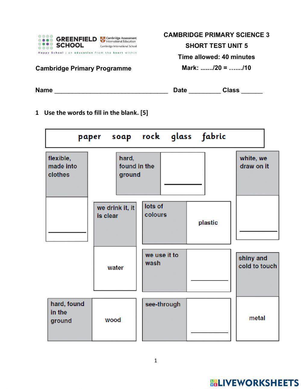 CPS3-U5.5-Short Test