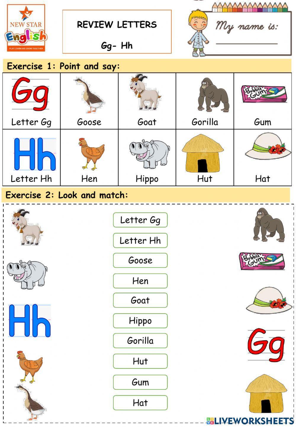 Tracing Letter Gg Worksheet