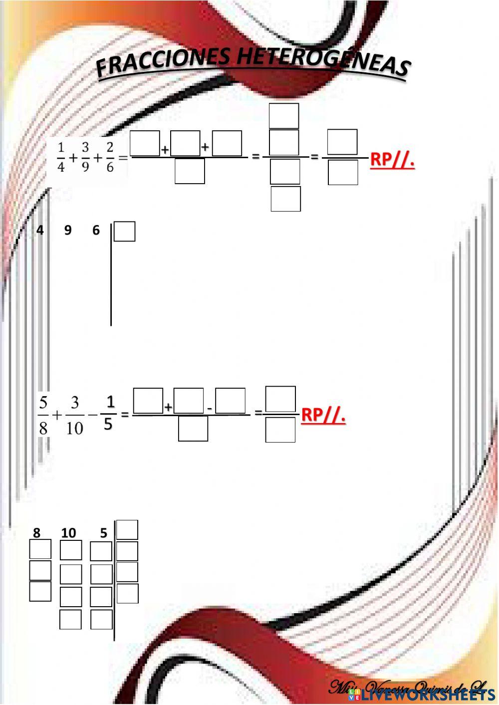 Fracciones heterogéneas