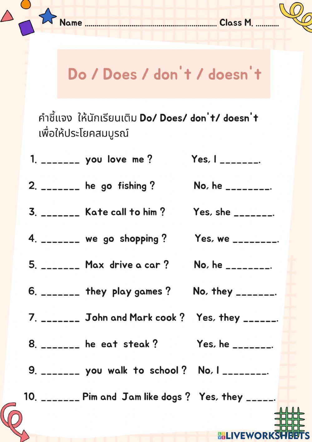 do-does-online-worksheet-live-worksheets