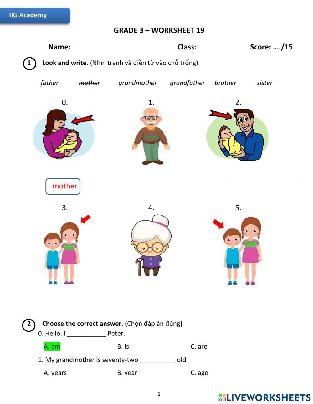 IIG-Grade 3-Worksheet 19