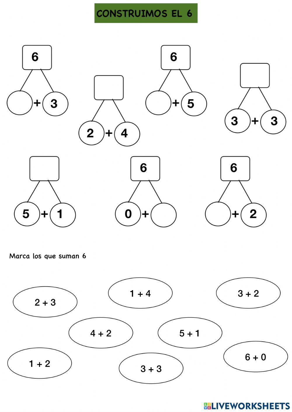 Descomposición del número 6