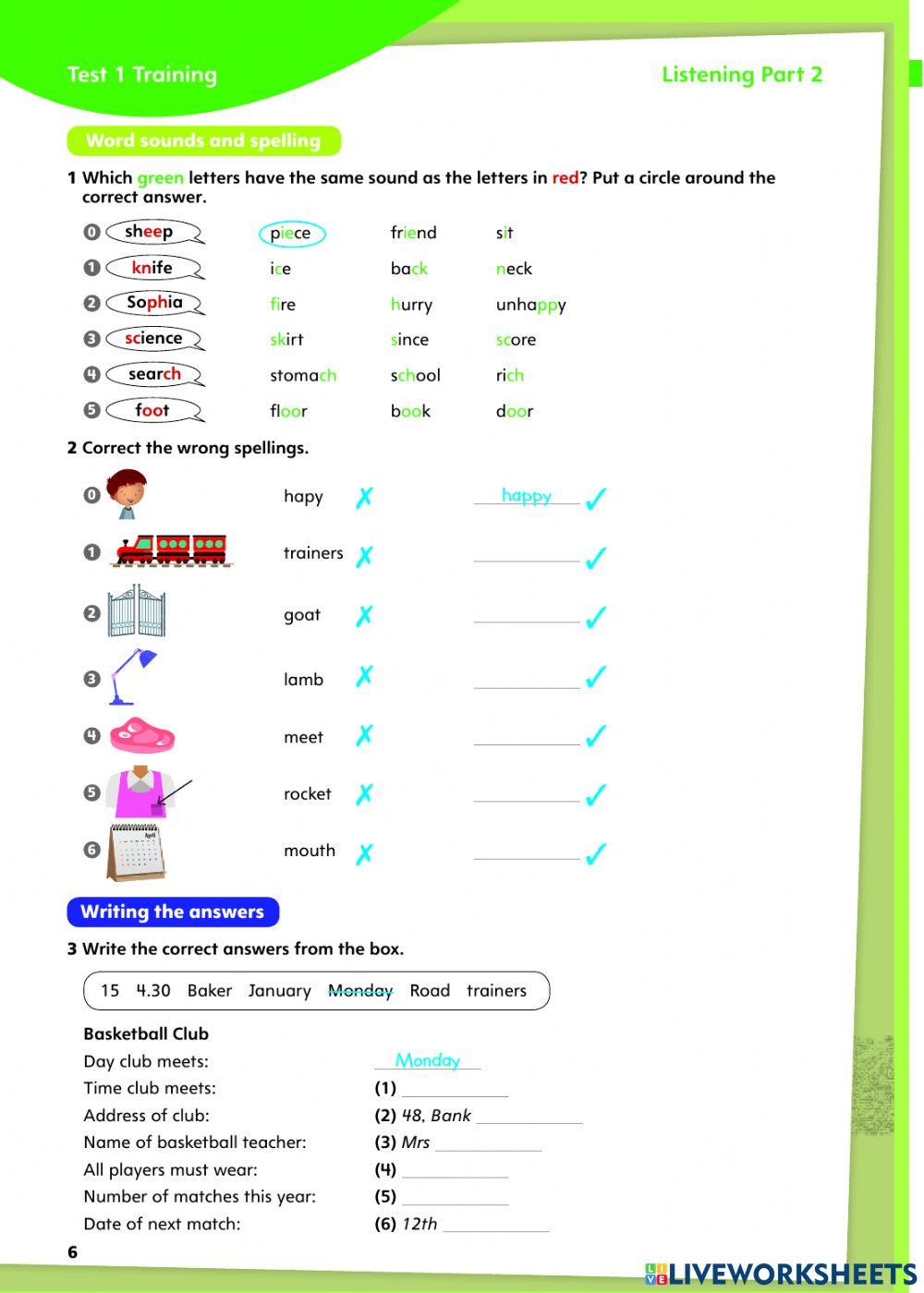A2 flyers mini trainer p 4 p 7 online exercise for live worksheets