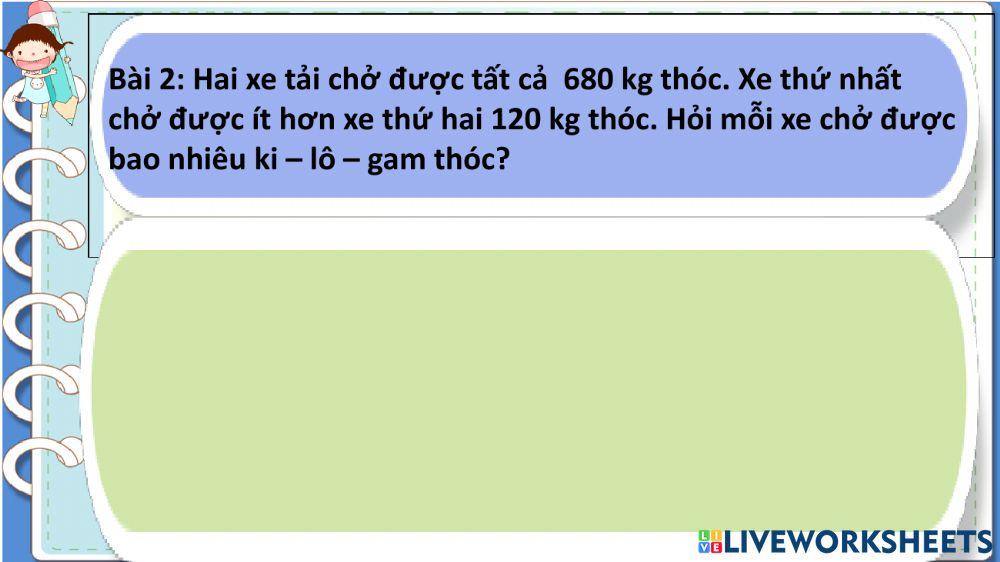 Ôn giải toán có lời văn