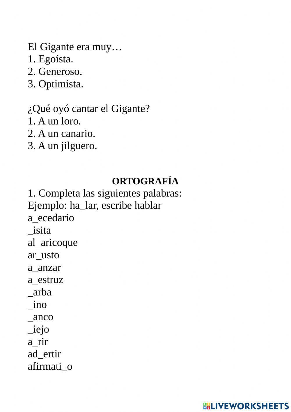Ficha de repaso 5º de primaria