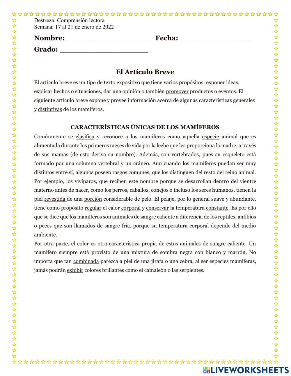 Comprensión lectora