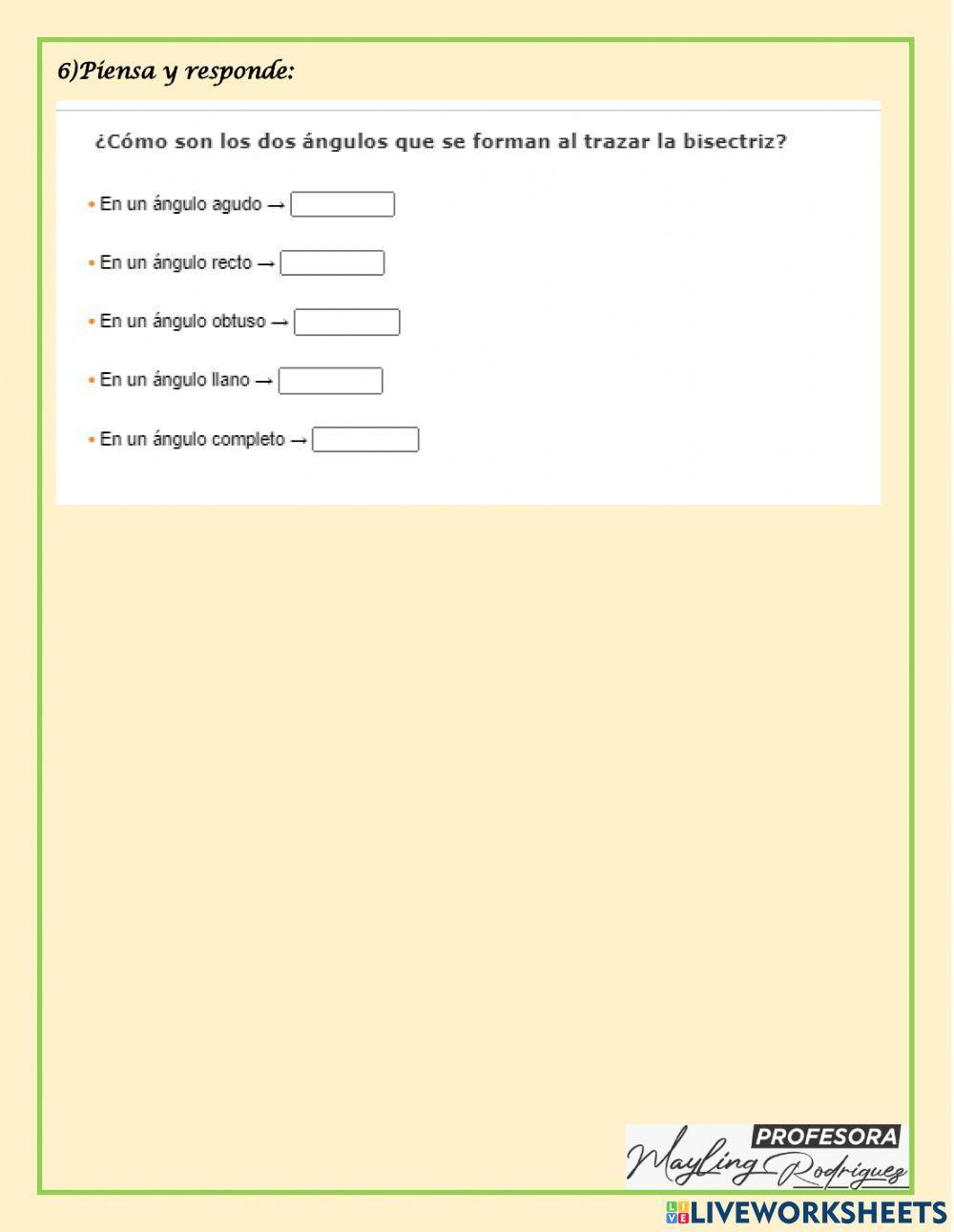 Angulos y rectas mediatriz y bisectriz