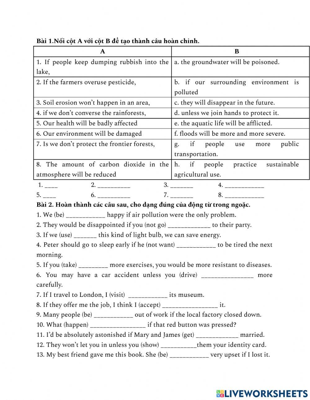 Conditional sentences