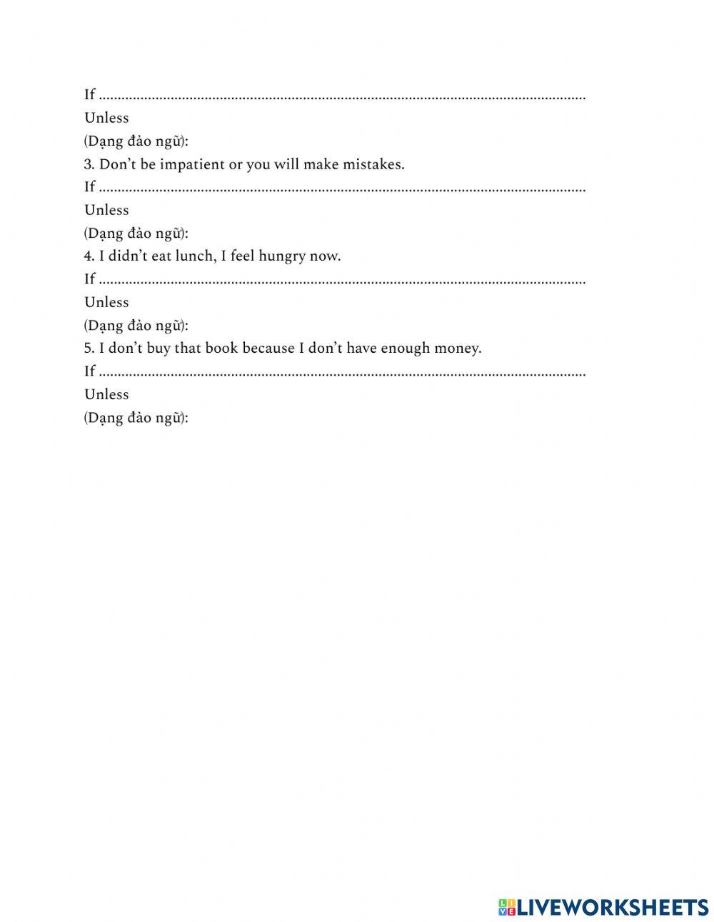 Conditional sentences