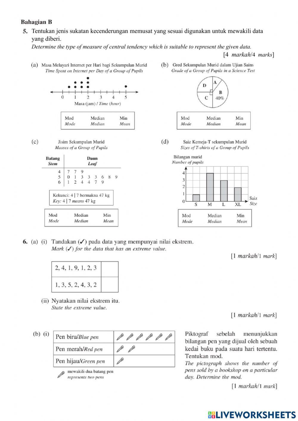 T2B12(1) Sukatan Kecenderungan Memusat