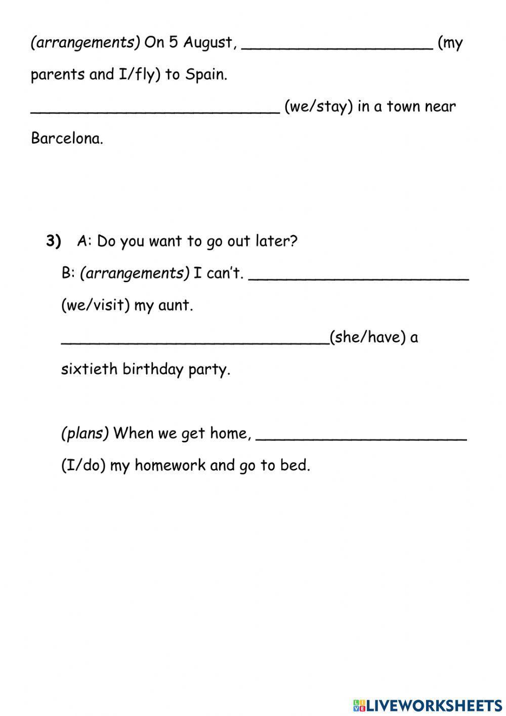 Plans and arrangements