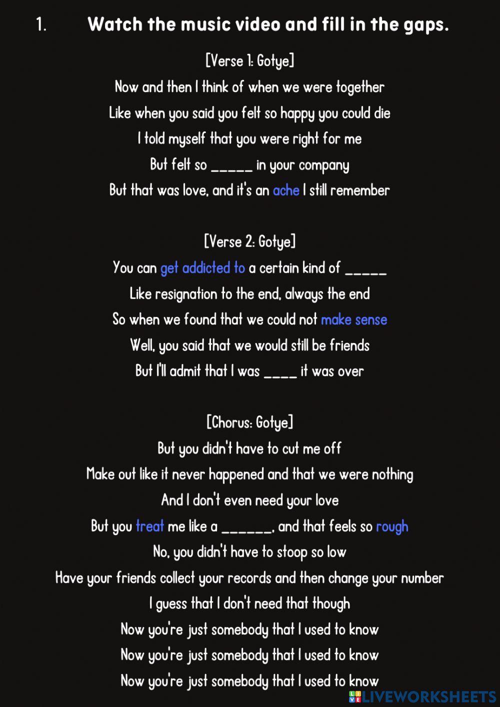 Gotye - Somebody That I Used to Know