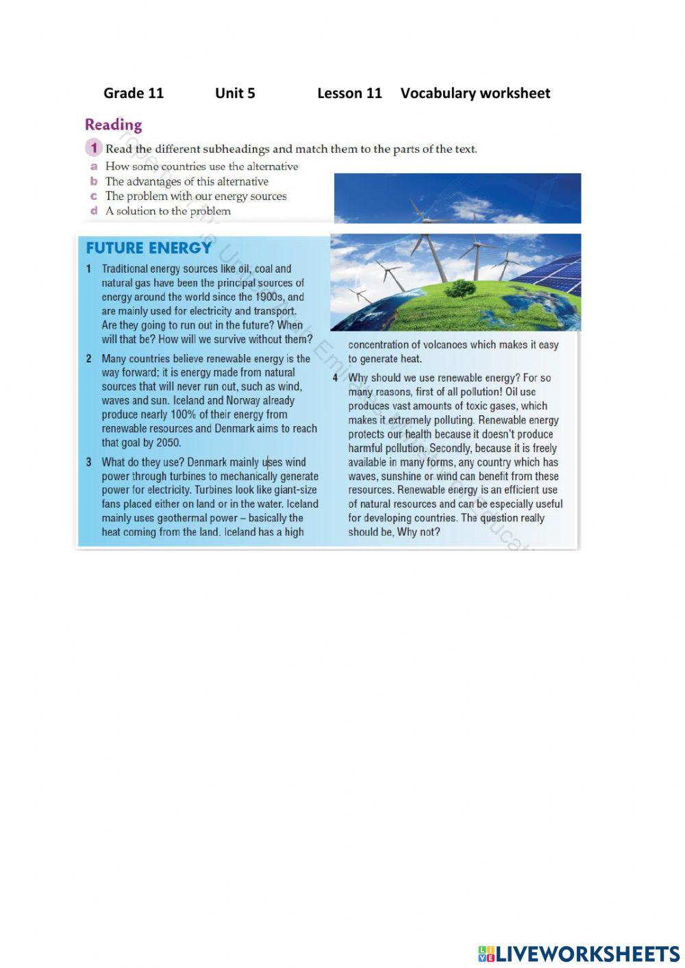 Reading comprehension