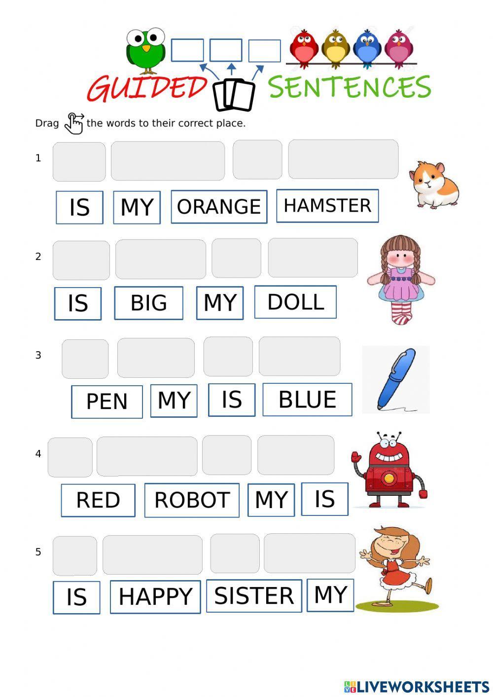 Make guided sentences