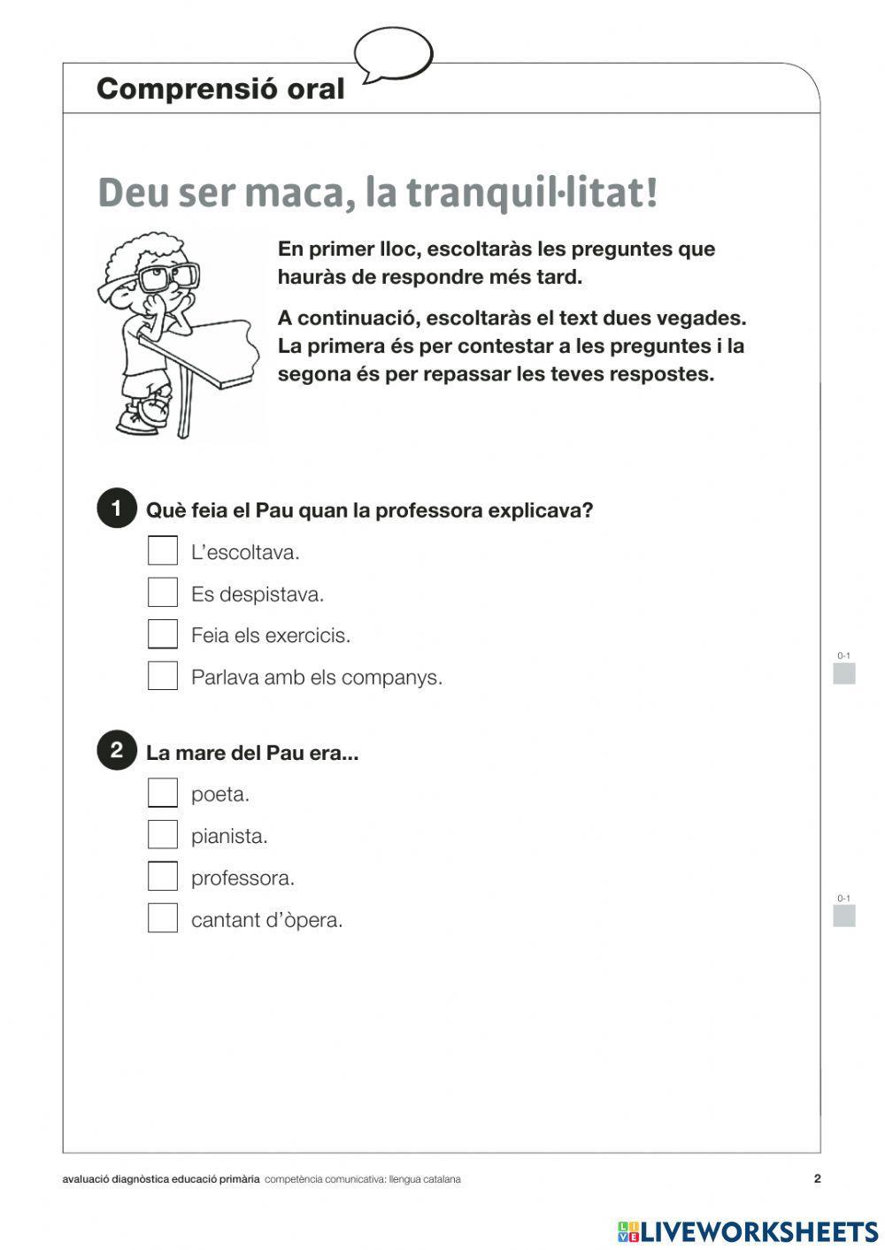 Deu ser maca la tranquil·litat