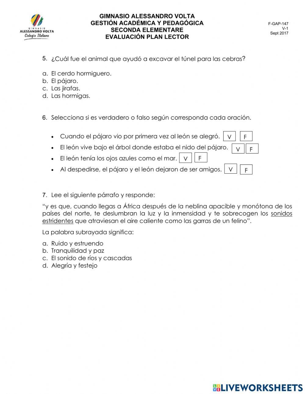 Evaluación León jardinero