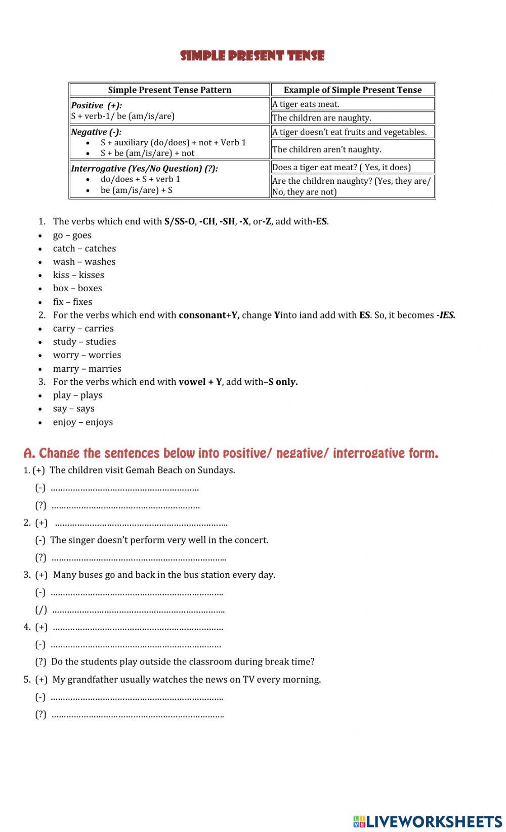 Simple Present Tense