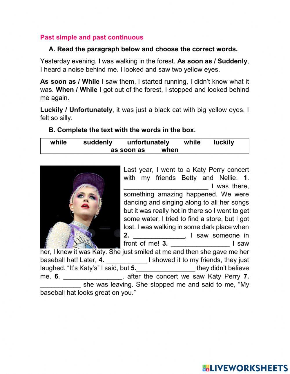 Simple past and past continuous