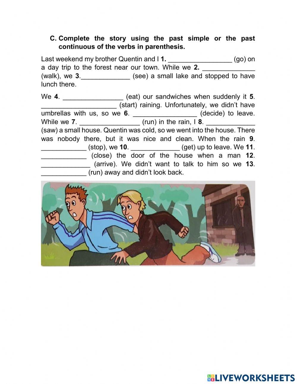 Simple past and past continuous