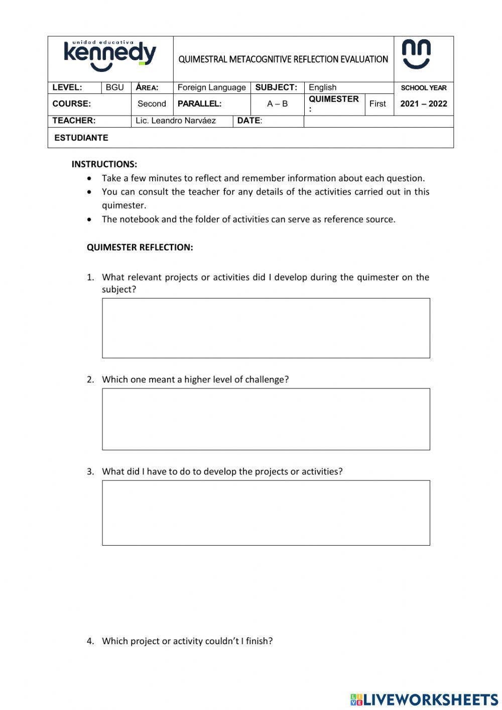 2nd BGU Metacognitive Exam