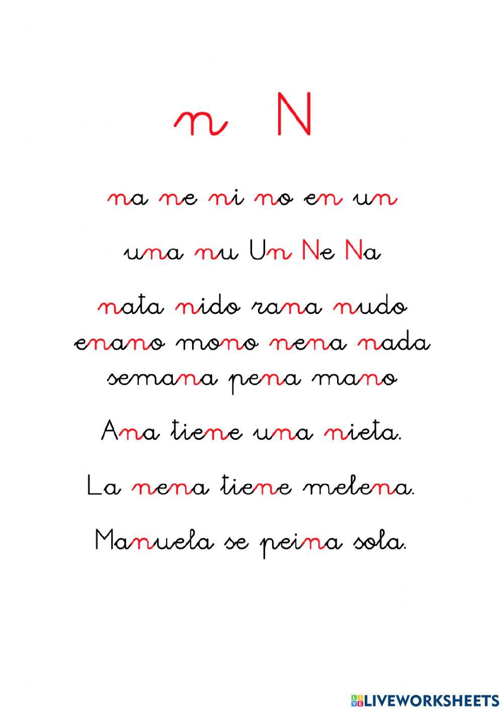 Silabas na ne ni no nu