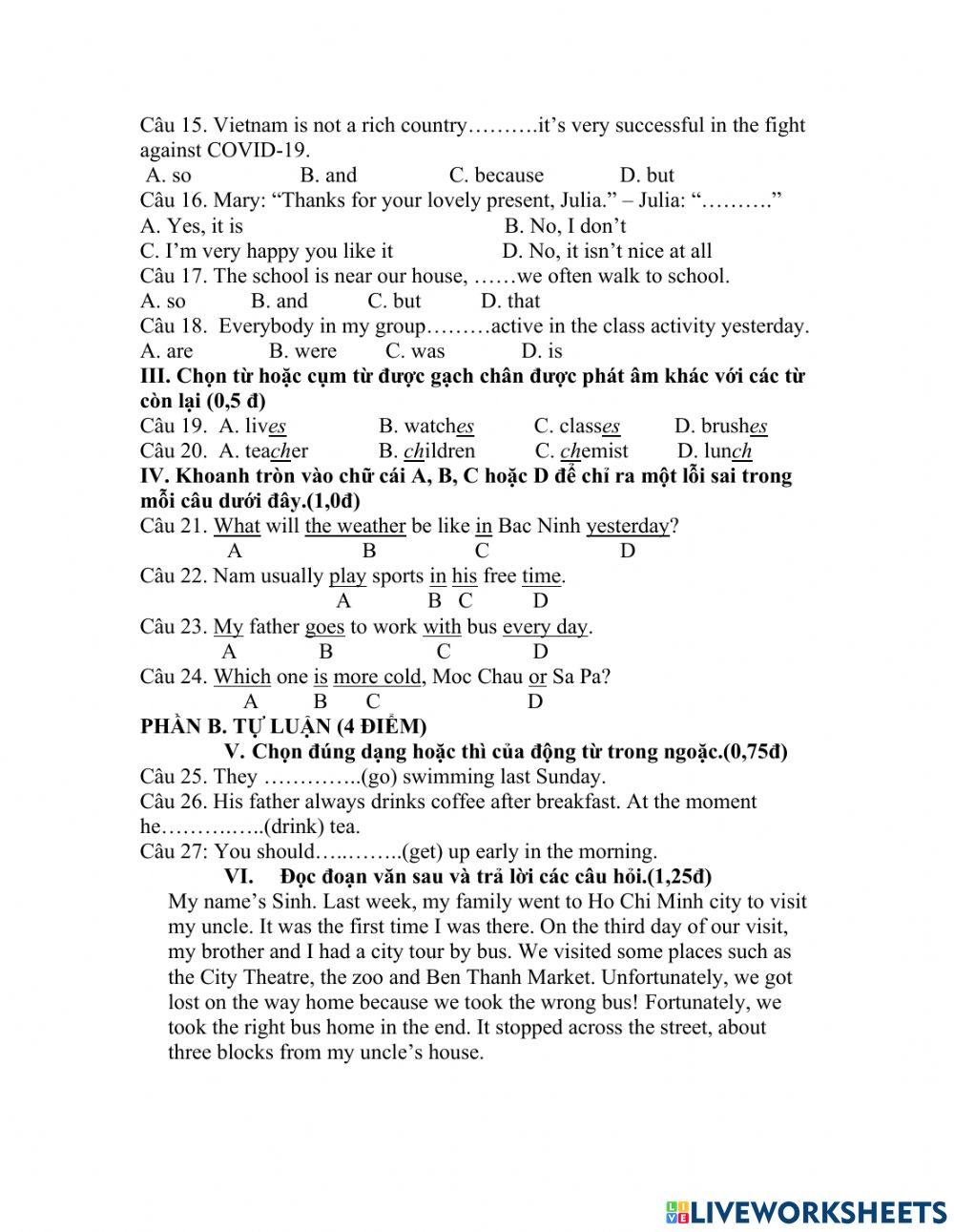Mr Duy Lop 6 Test 2021