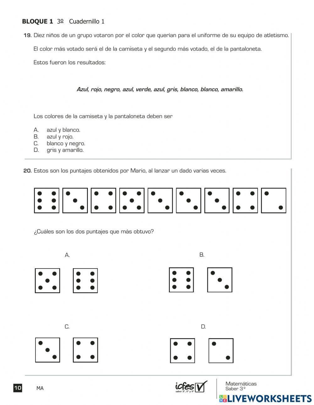 Prueba saber tercero 2012