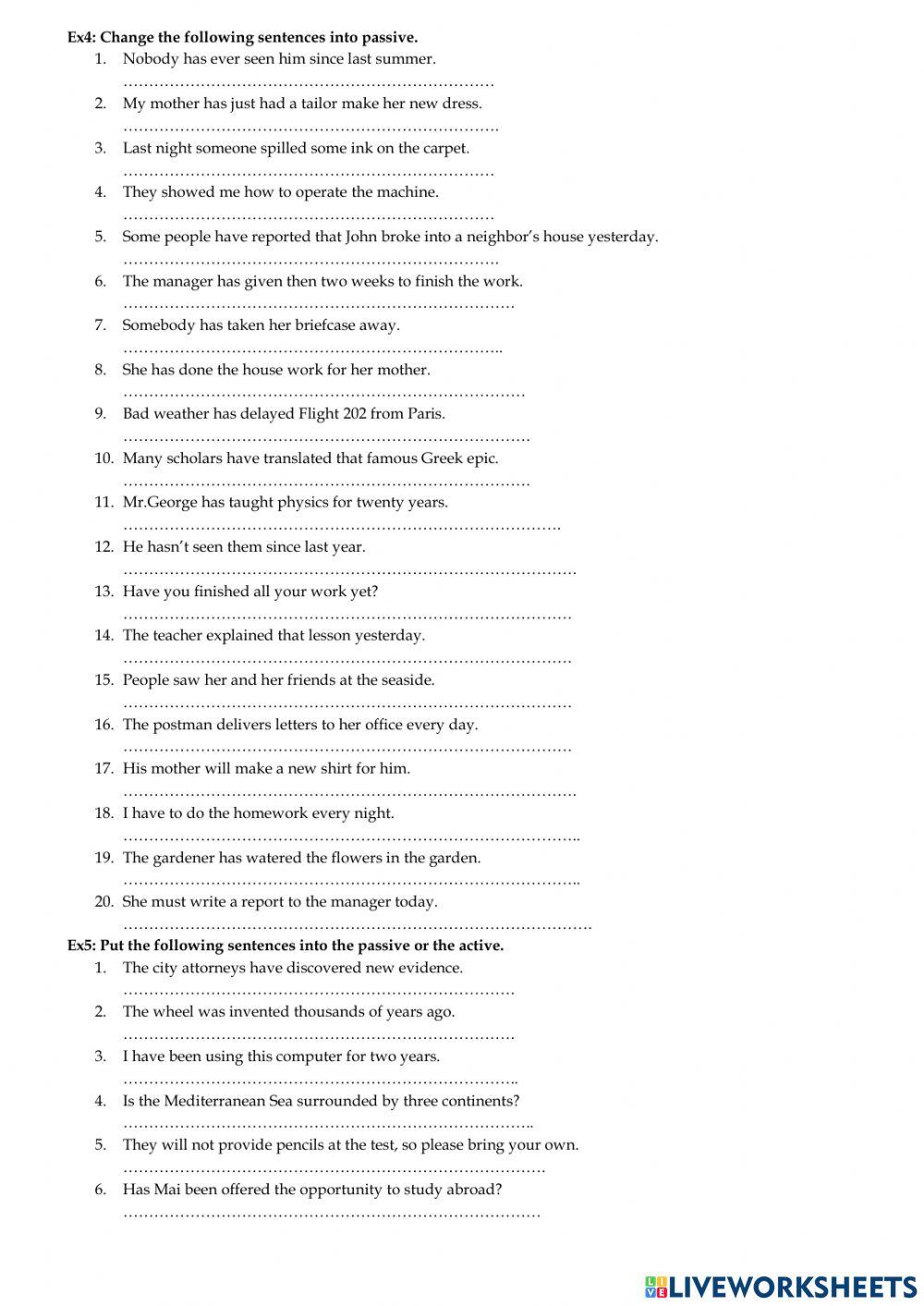 Passive voice - revision