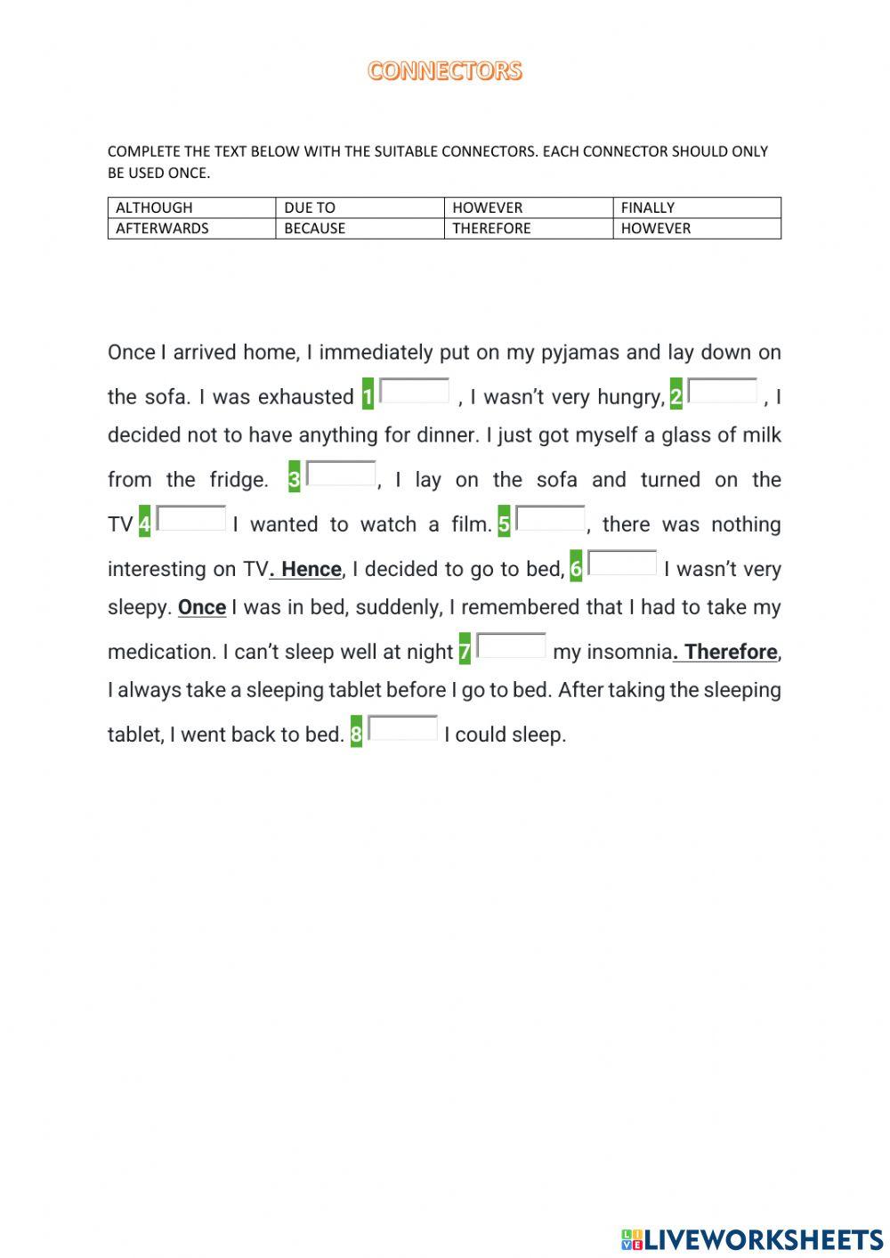 Connectors fill in the gap