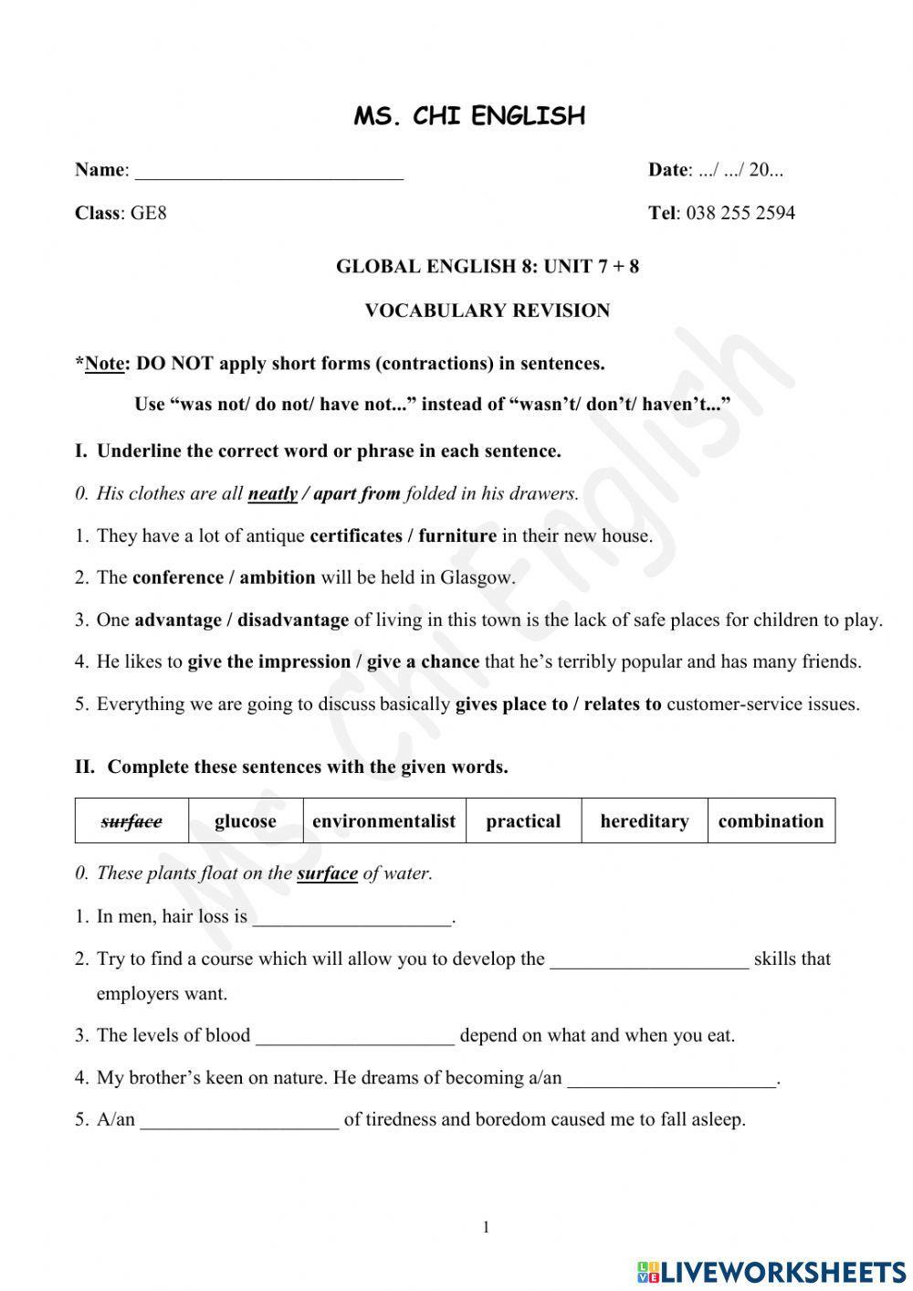 24.01.2022-GE8-U7+8-Vocabulary Revision