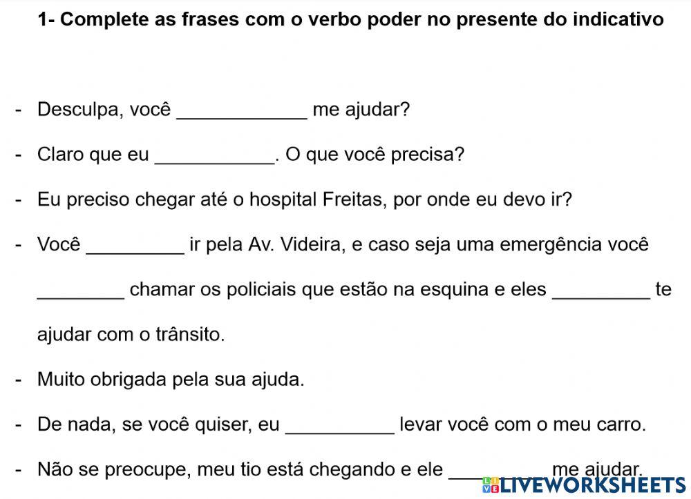 Verbo Poder en Portugués - A Dica do Dia, Portugués - Rio & Learn