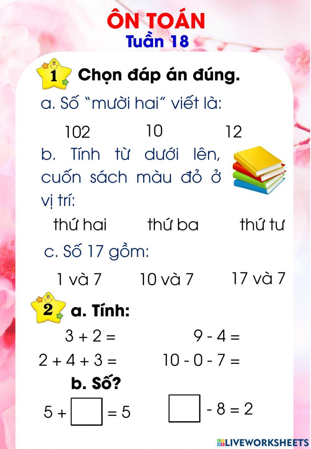 Ôn Toán tuần 18