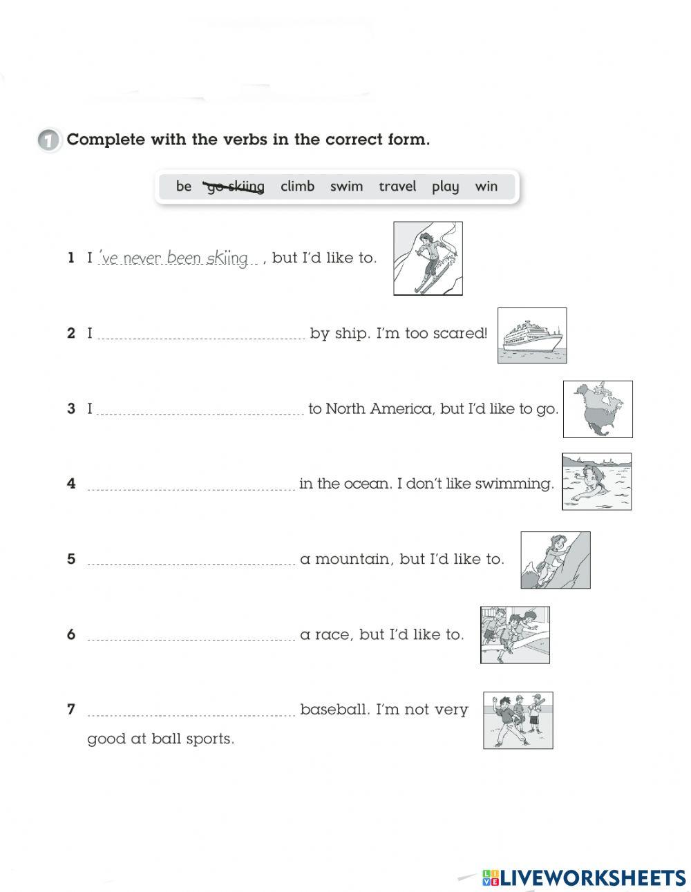 Homework Chapter 9 - Present perfect