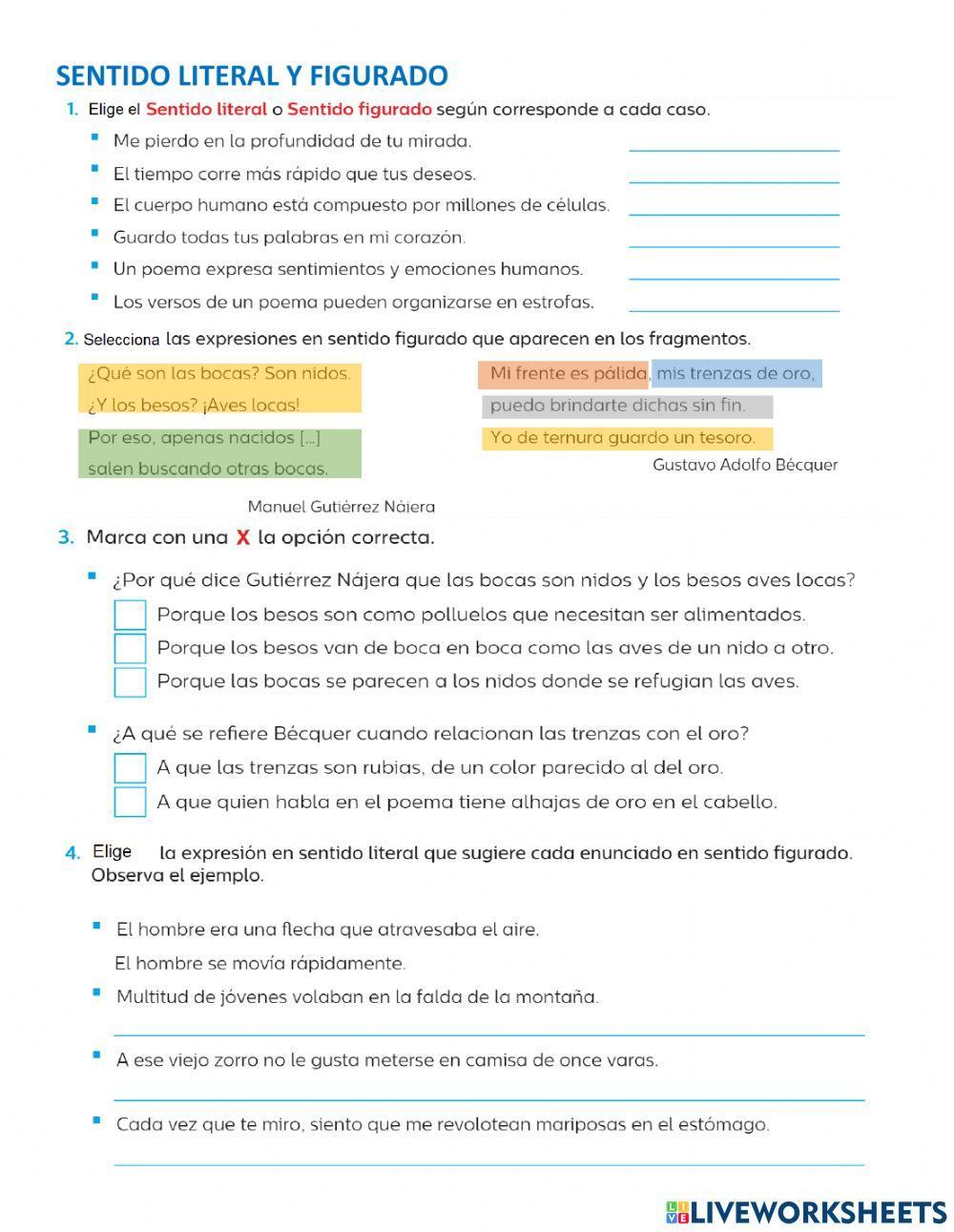 Sentido literal y figurado