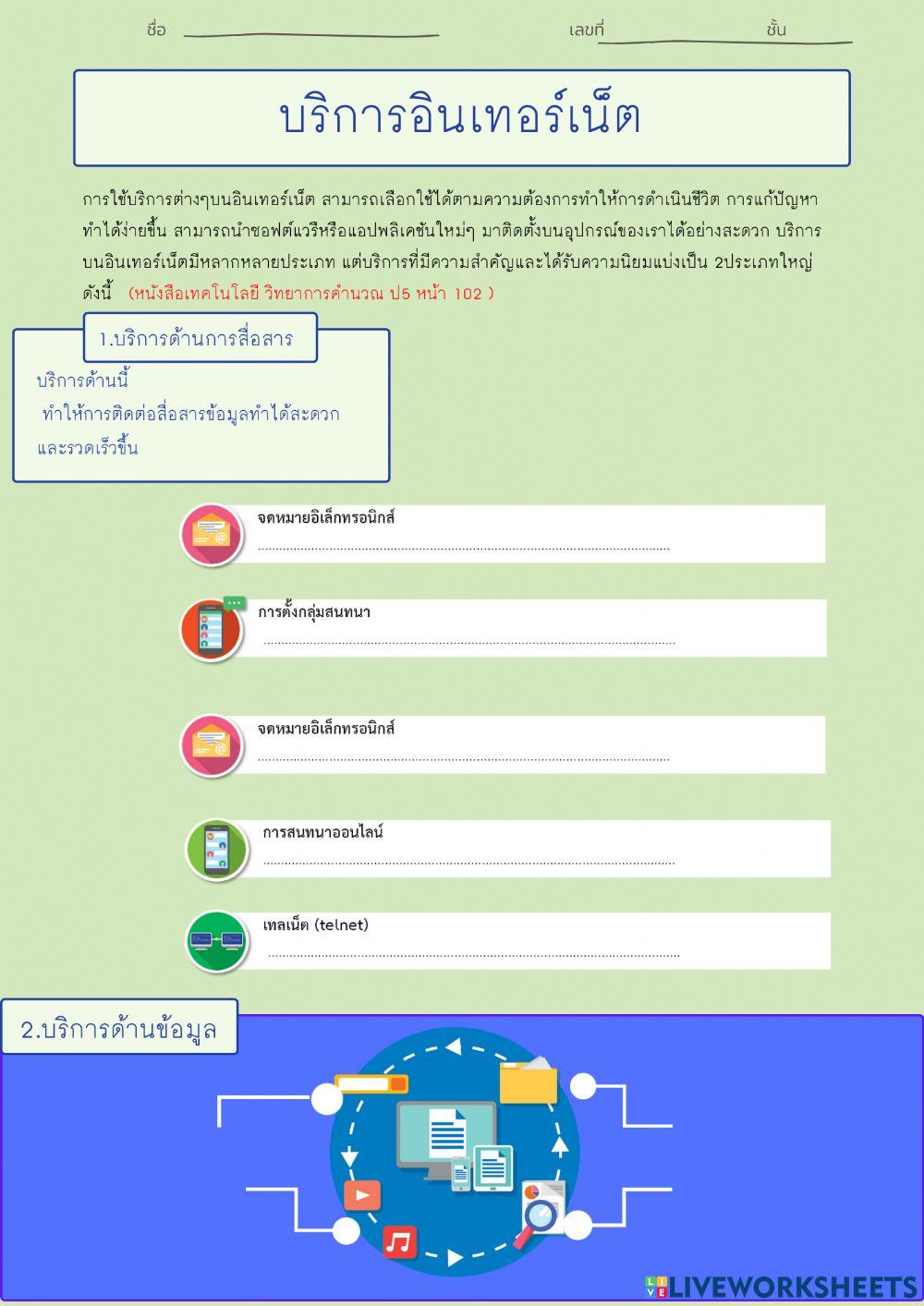 บริการอินเทอร์เน็ต