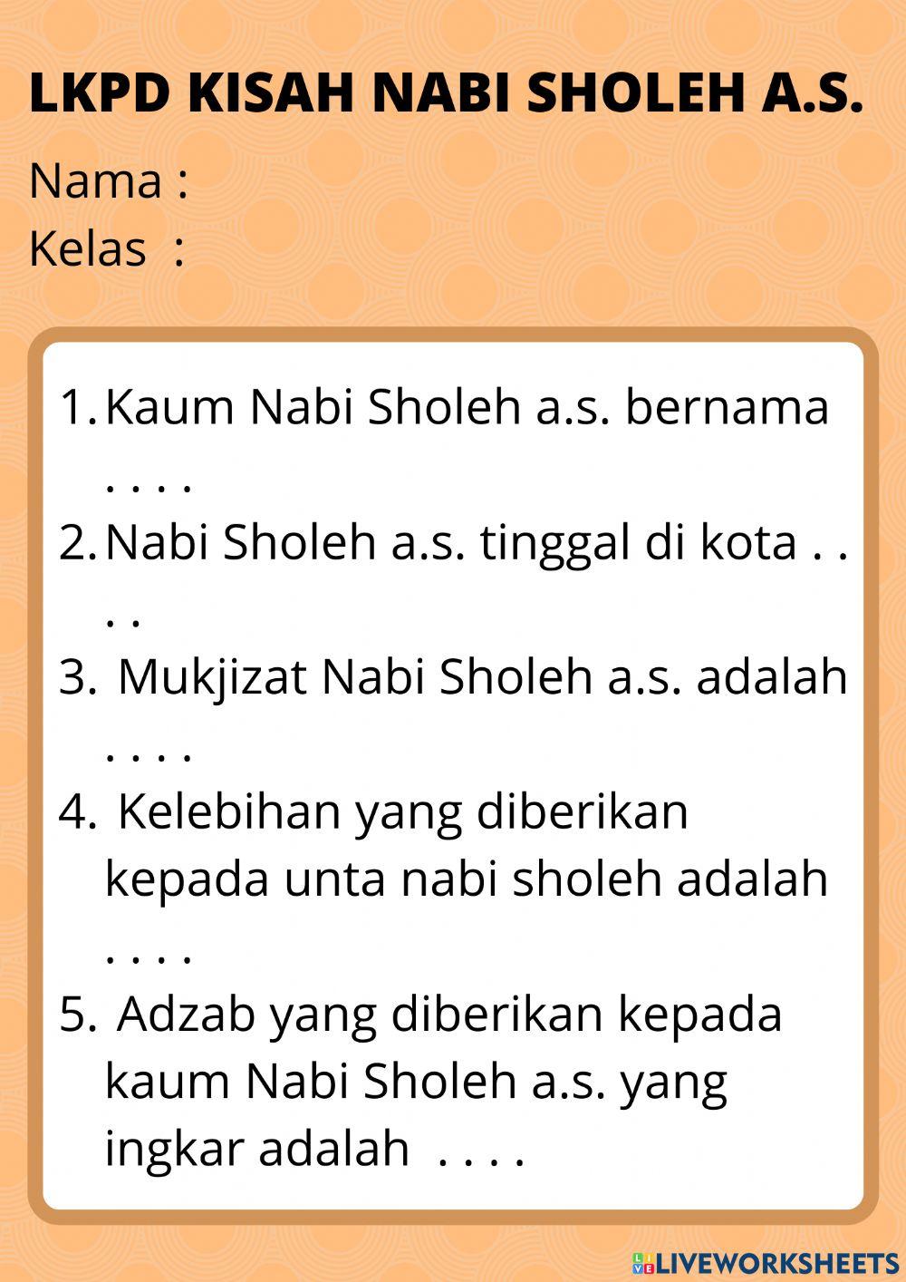 Kisah Nabi Sholeh a.s.