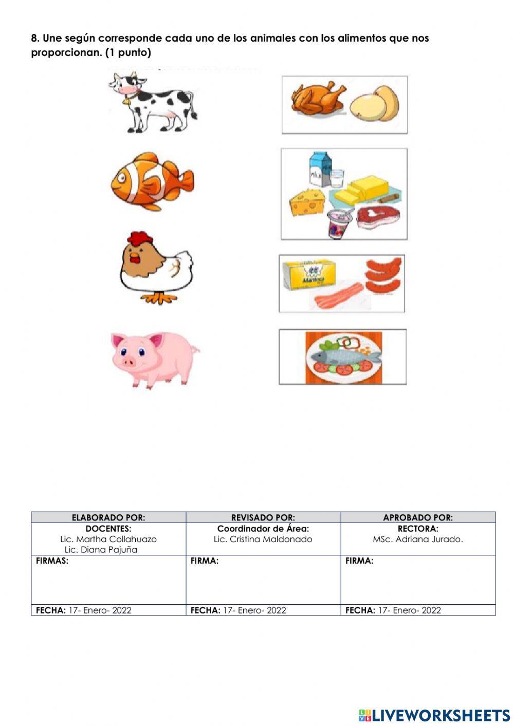 Evaluacion de ciencias naturales