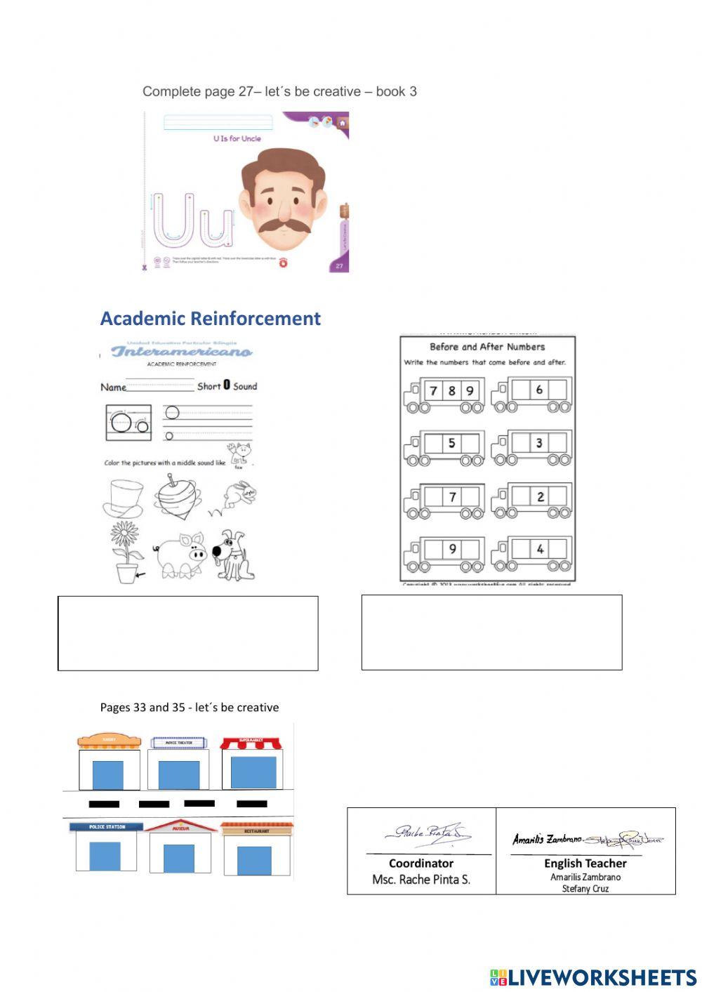 Weekly activities 36