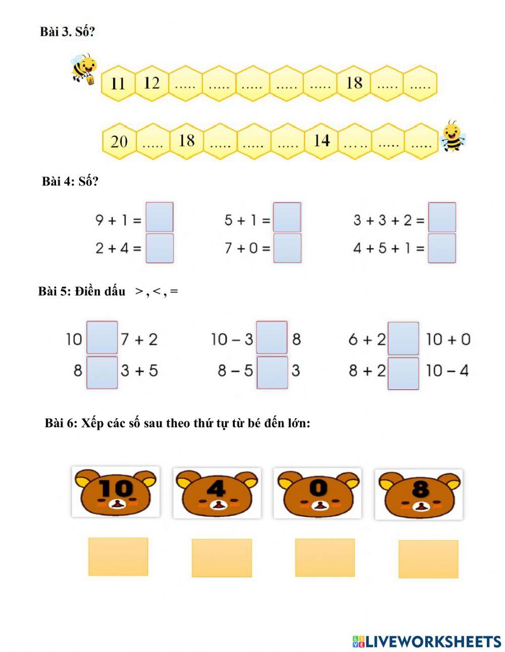 Bài on tập T cuối tuần