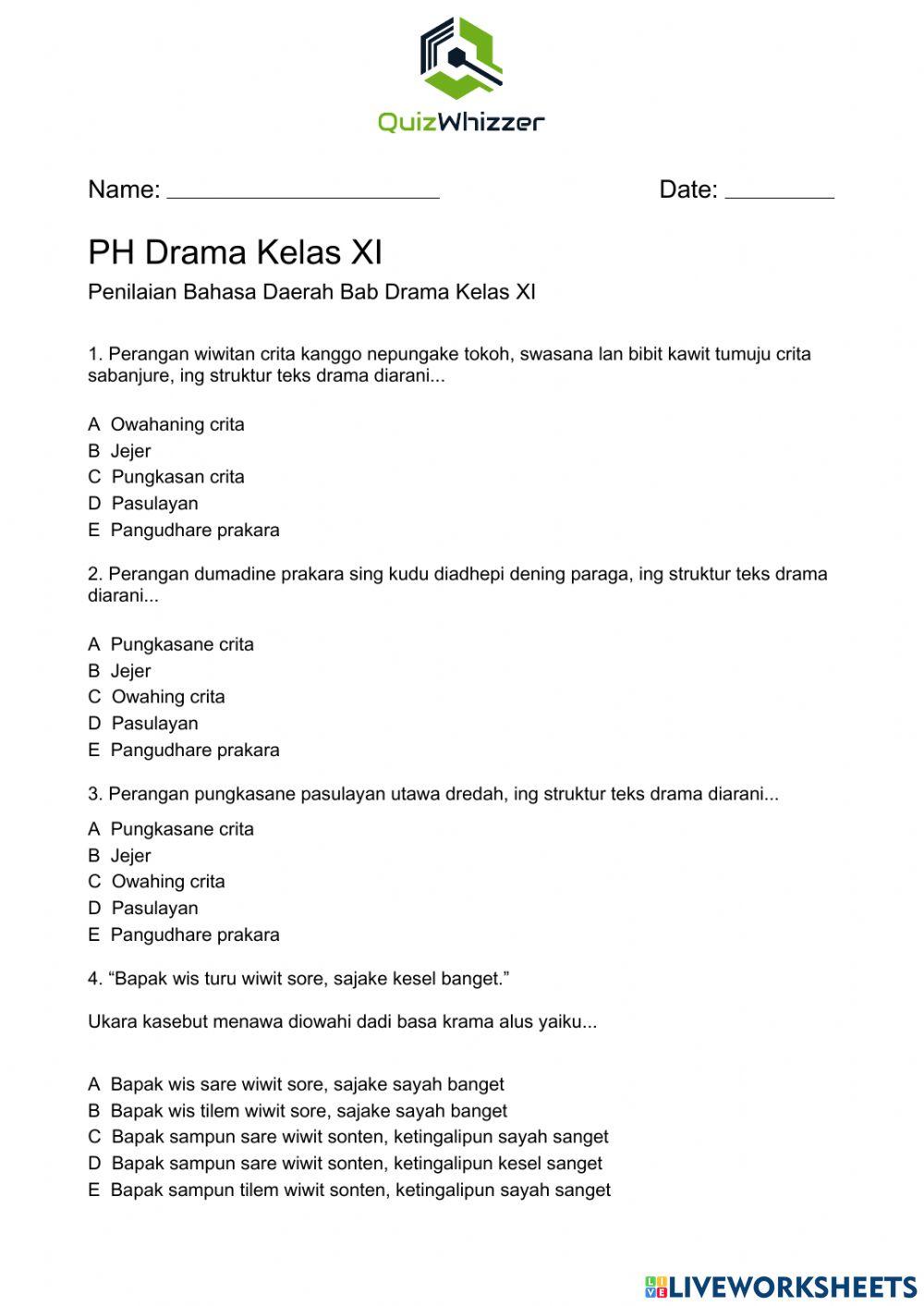 PH Bahasa Jawa Drama