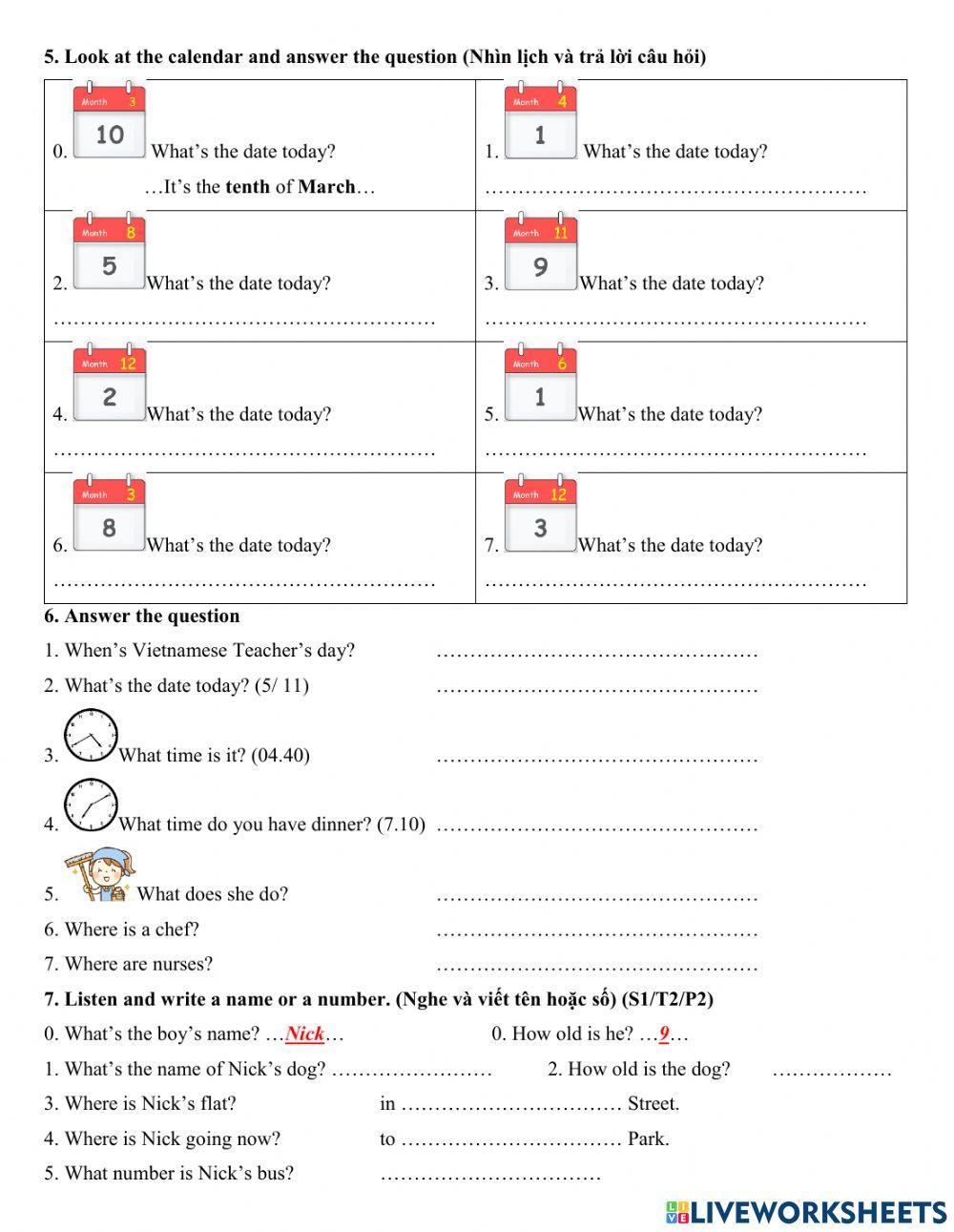 Grade 4.2 - What's the date today?