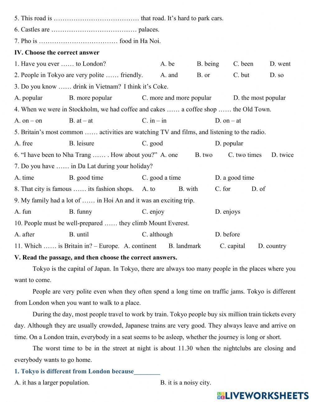 Group 5 - Continents + adj