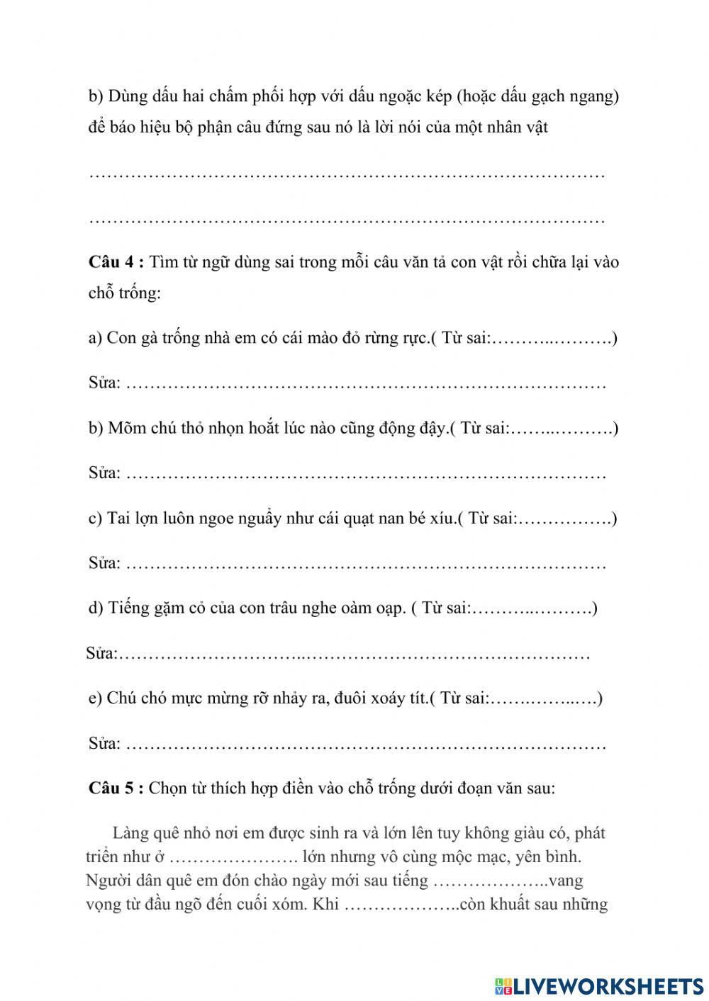 Phiếu bài tập cuối tuần 32