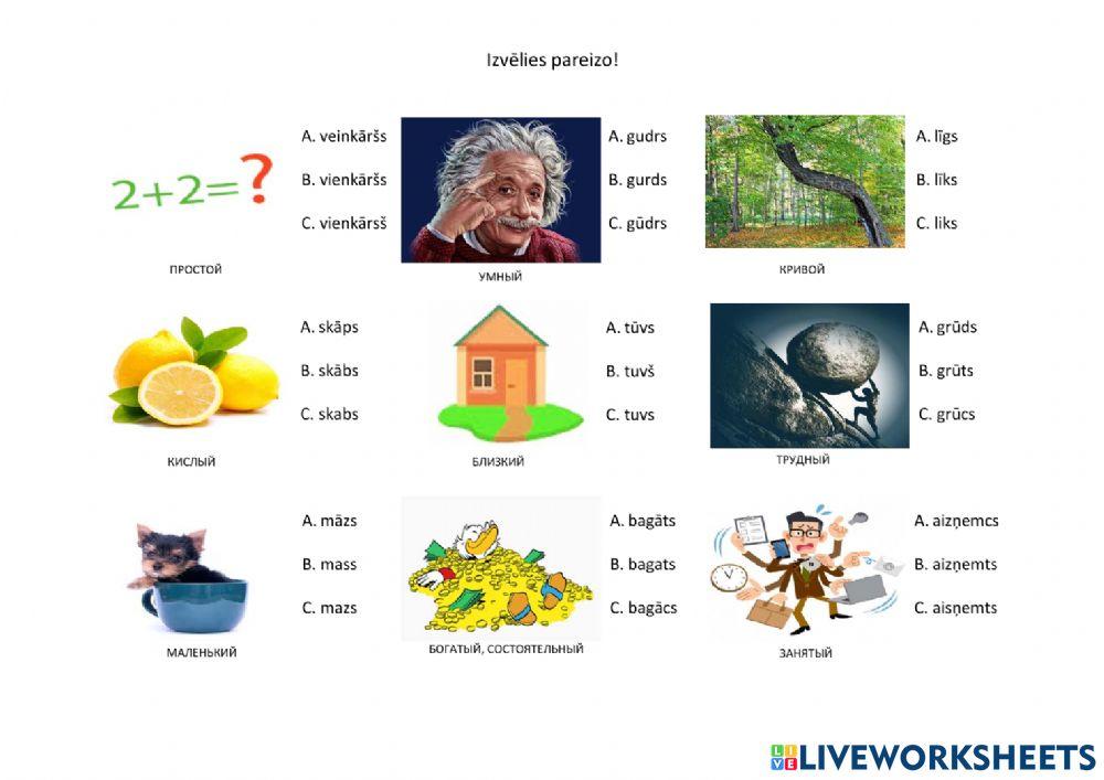 Īpašības vārdu pareizrakstība 1. daļa