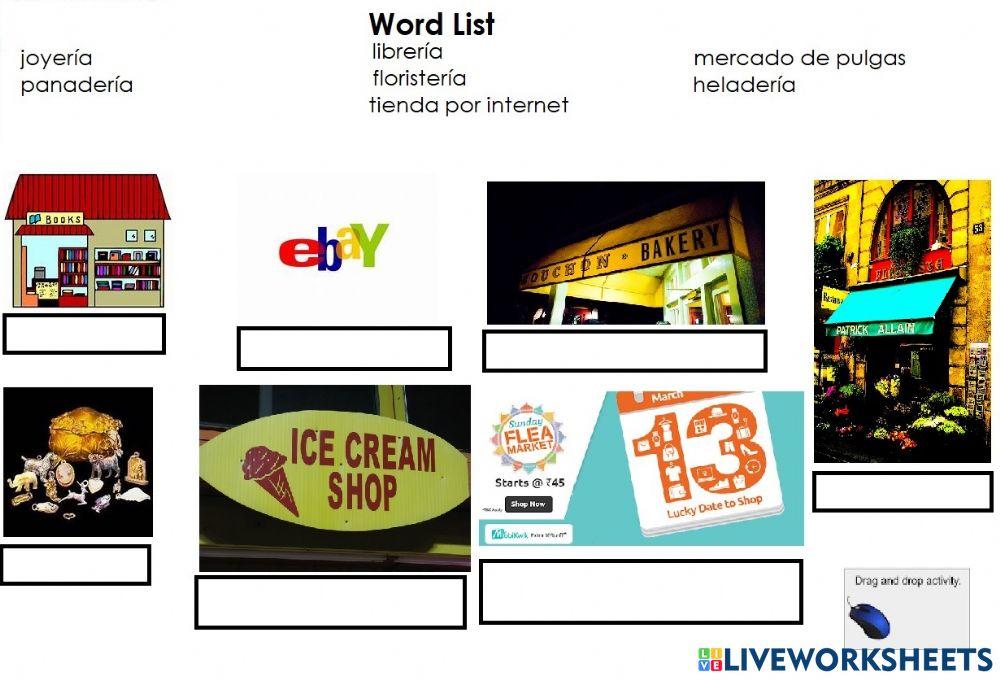 Drag and Drop Activity - Stores