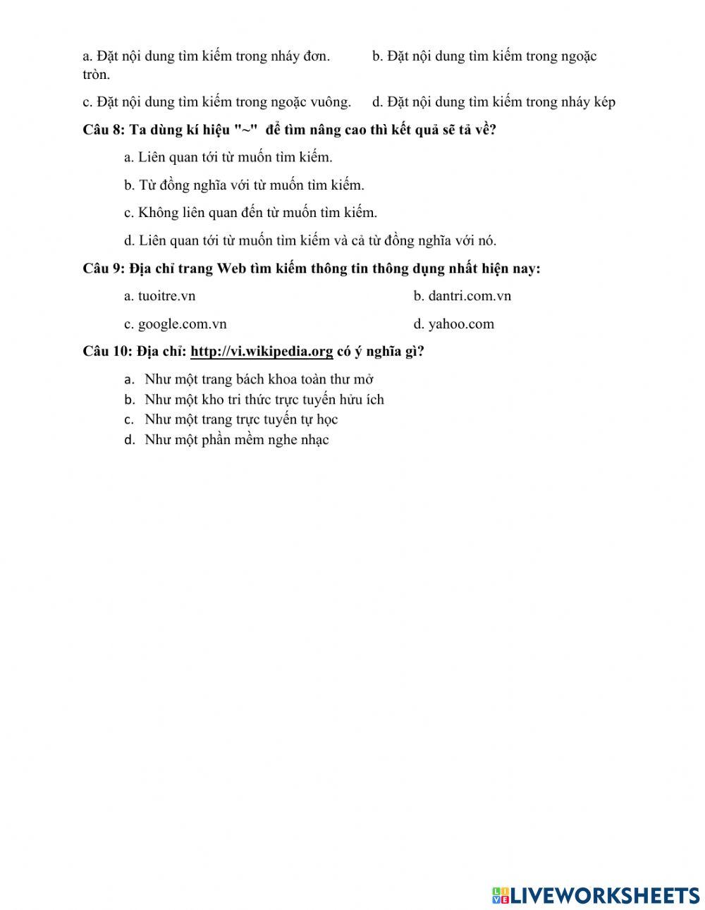 Chủ đề 9 tin học 7