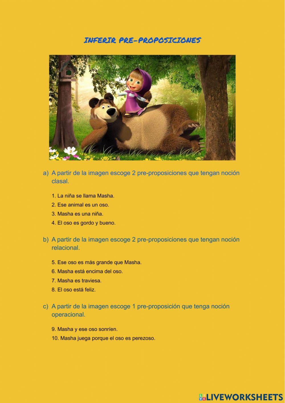 Inferir pre-proposiciones