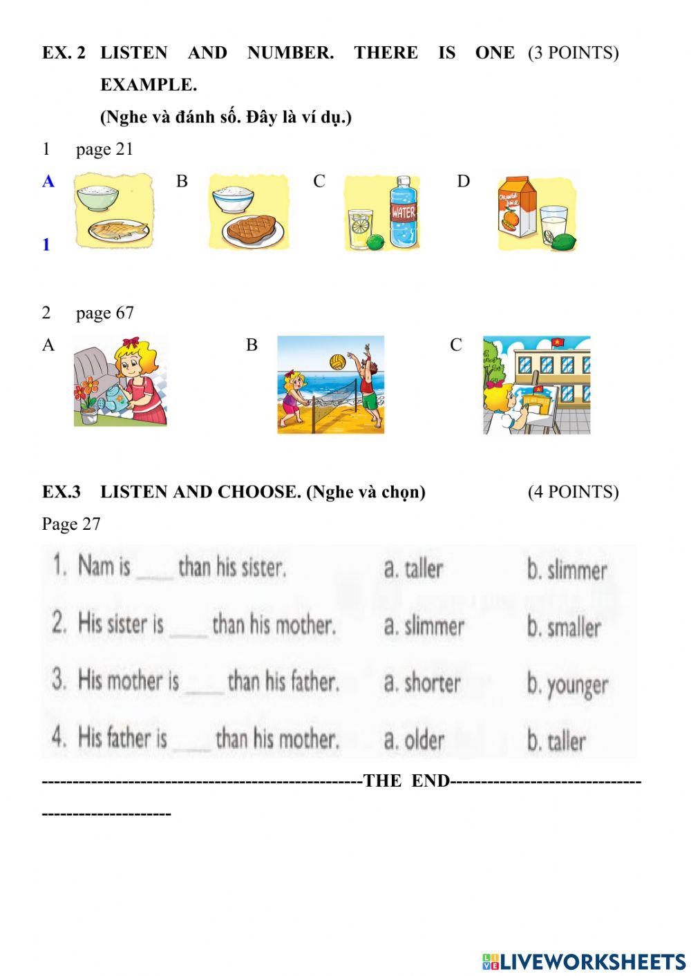 English 4 free online worksheet | Live Worksheets