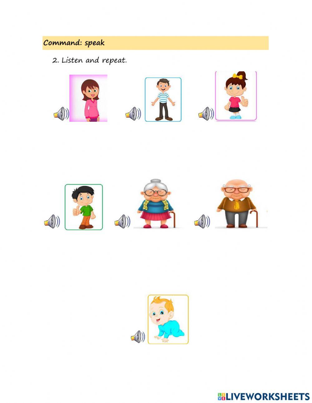 Family Members -Listening and speaking